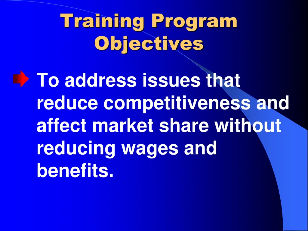 training program objectives 3