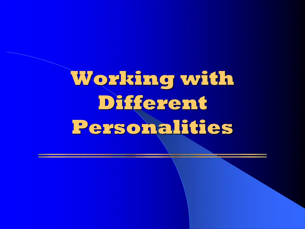 working with different personalities