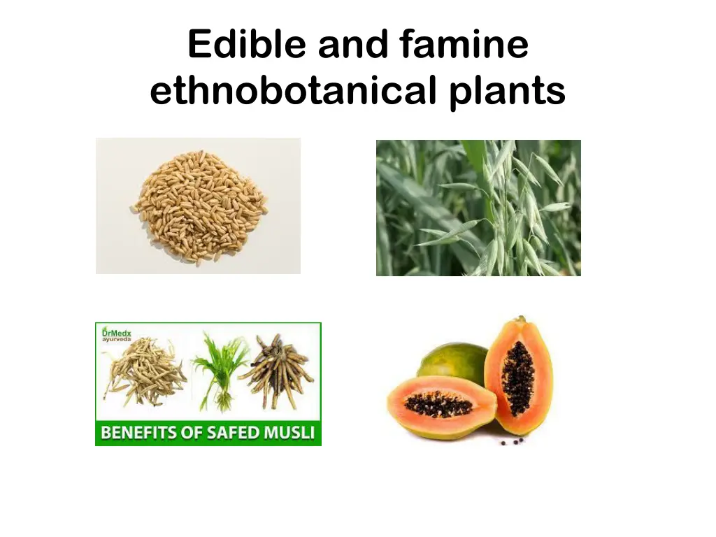 edible and famine ethnobotanical plants