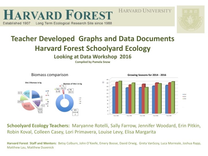 teacher developed graphs and data documents