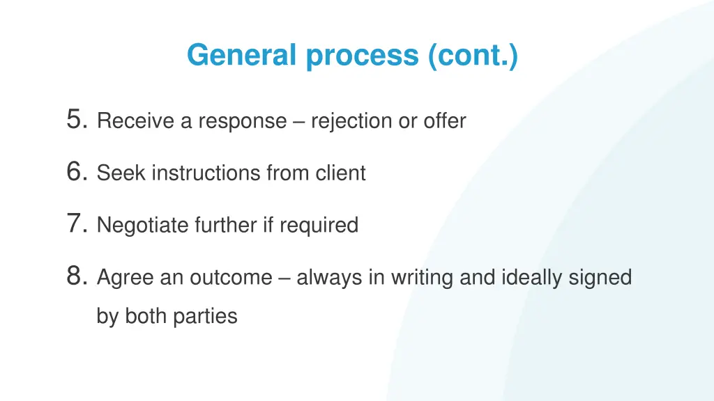 general process cont