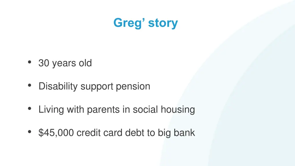 greg story