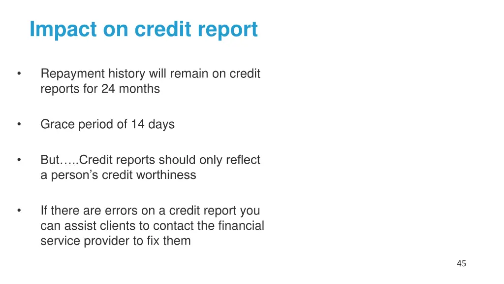 impact on credit report 1