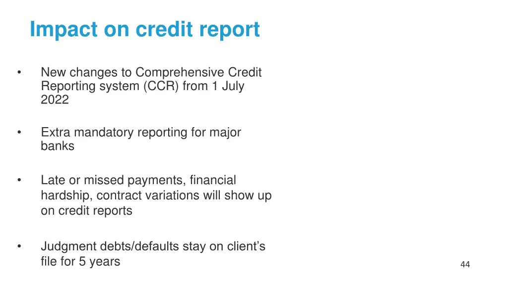 impact on credit report