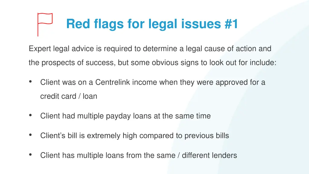 red flags for legal issues 1