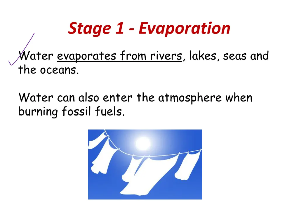 stage 1 evaporation