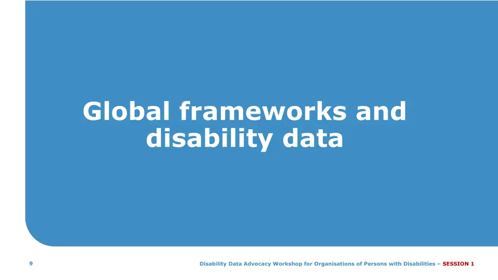 global frameworks and disability data