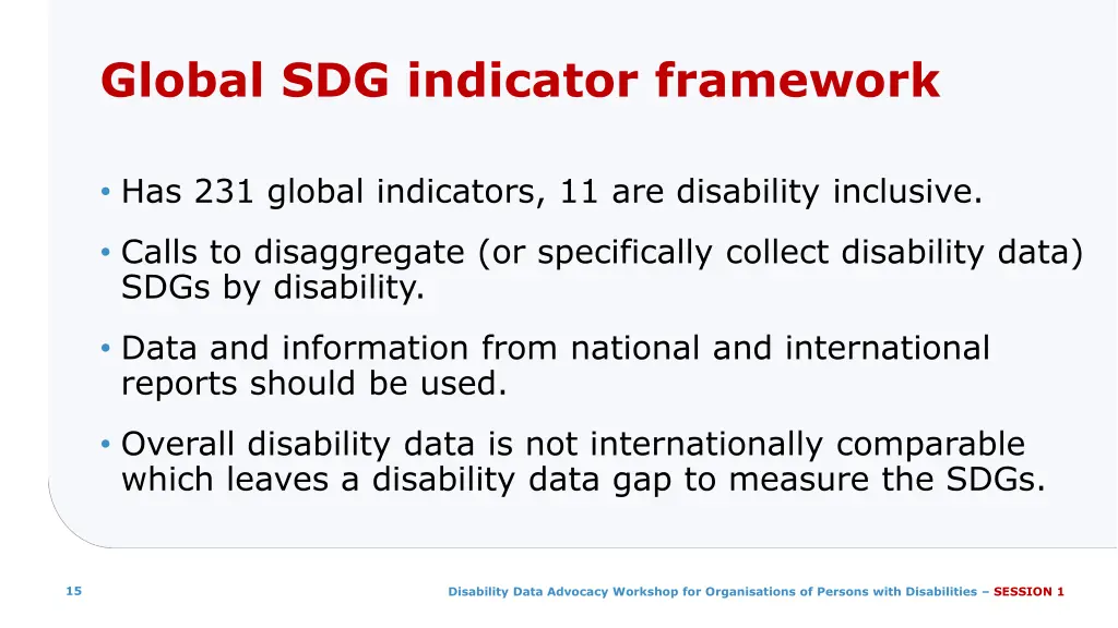 global sdg indicator framework