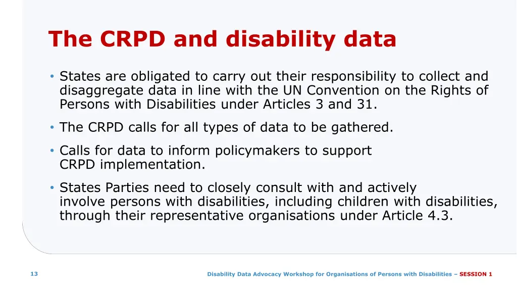 the crpd and disability data