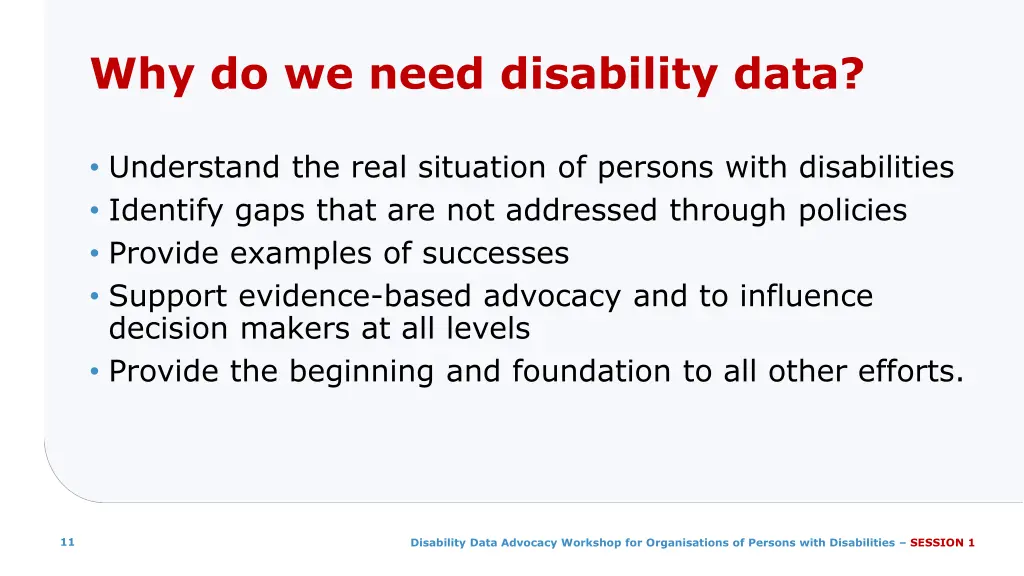 why do we need disability data