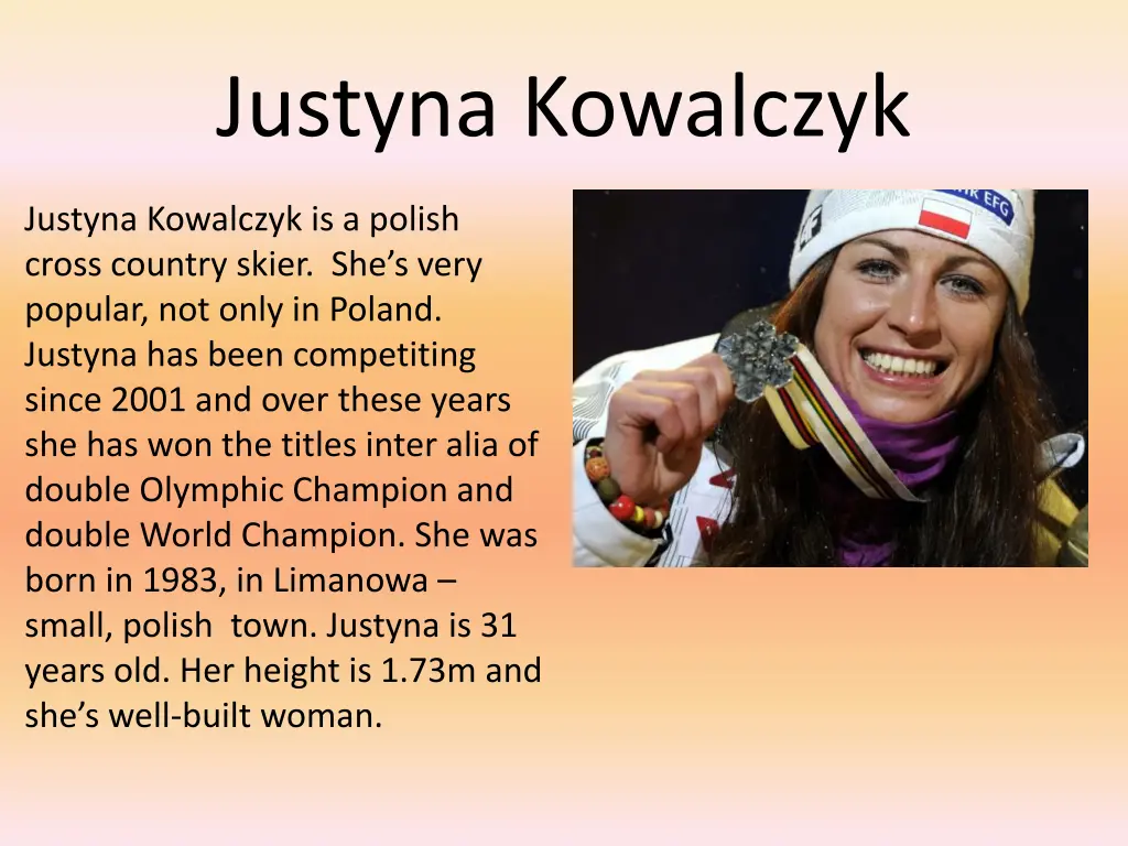 justyna kowalczyk