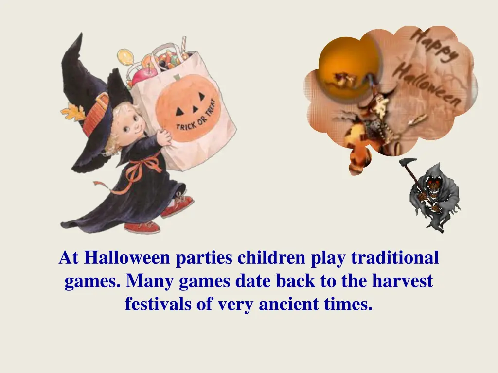 at halloween parties children play traditional