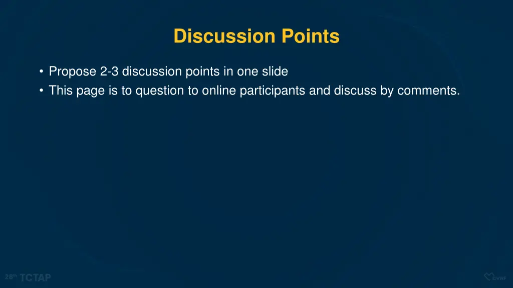 discussion points