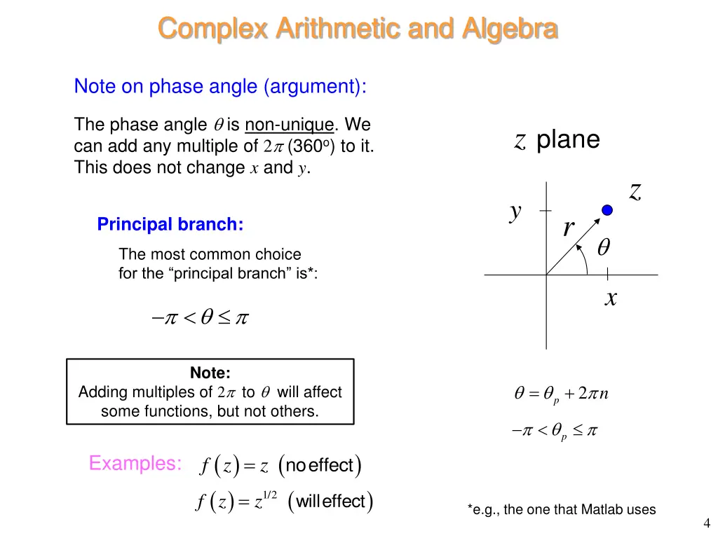 complex arithmetic and algebra 1