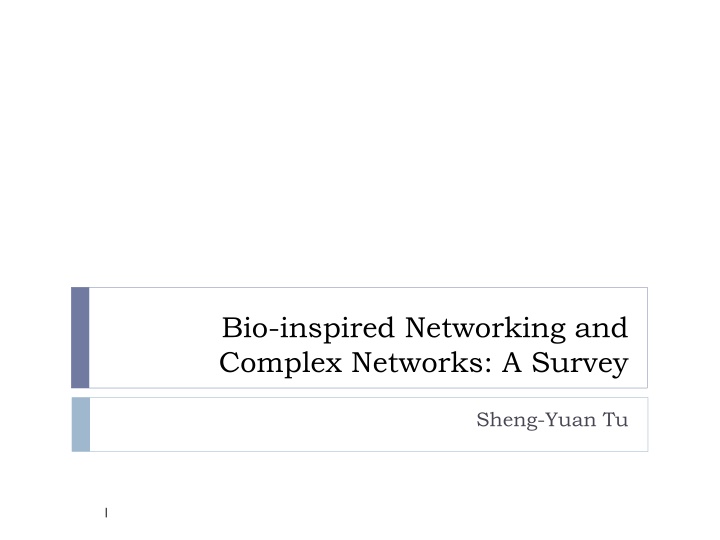 bio inspired networking and complex networks