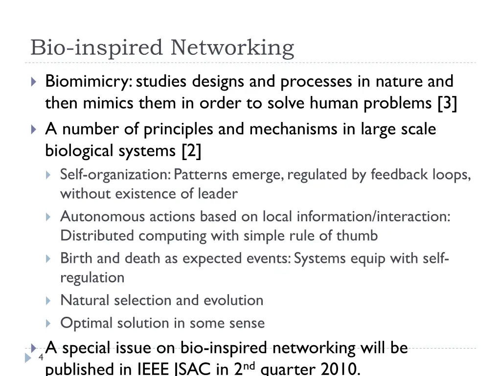 bio inspired networking