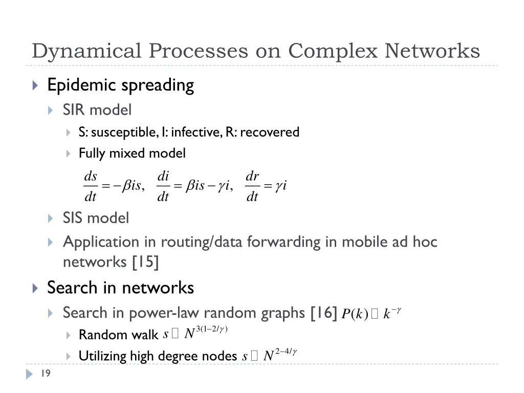 dynamical processes on complex networks