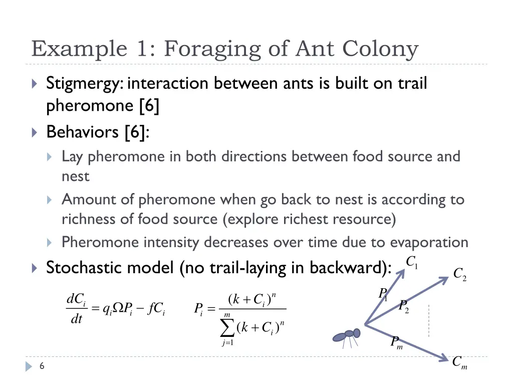 example 1 foraging of ant colony