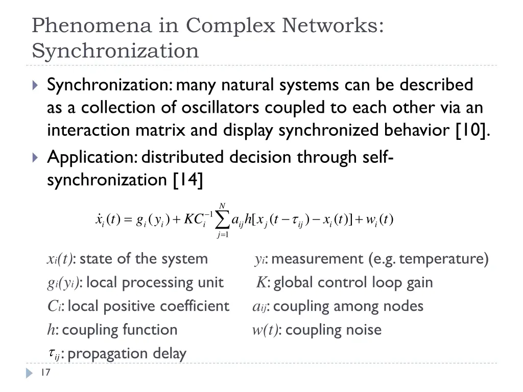 phenomena in complex networks synchronization