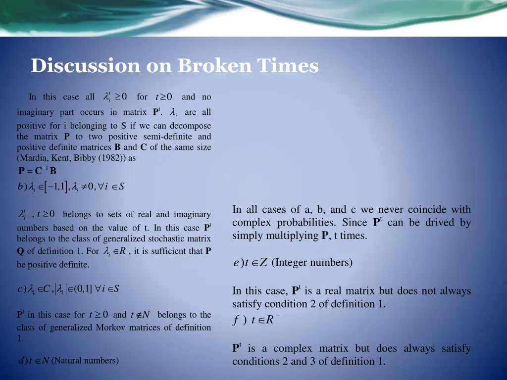 discussion on broken times 1