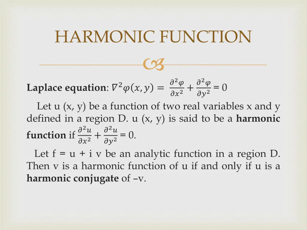 harmonic function