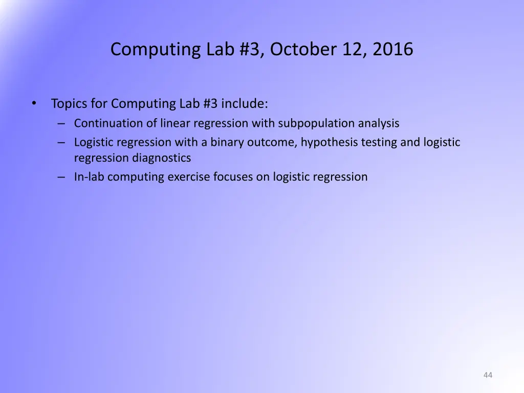 computing lab 3 october 12 2016