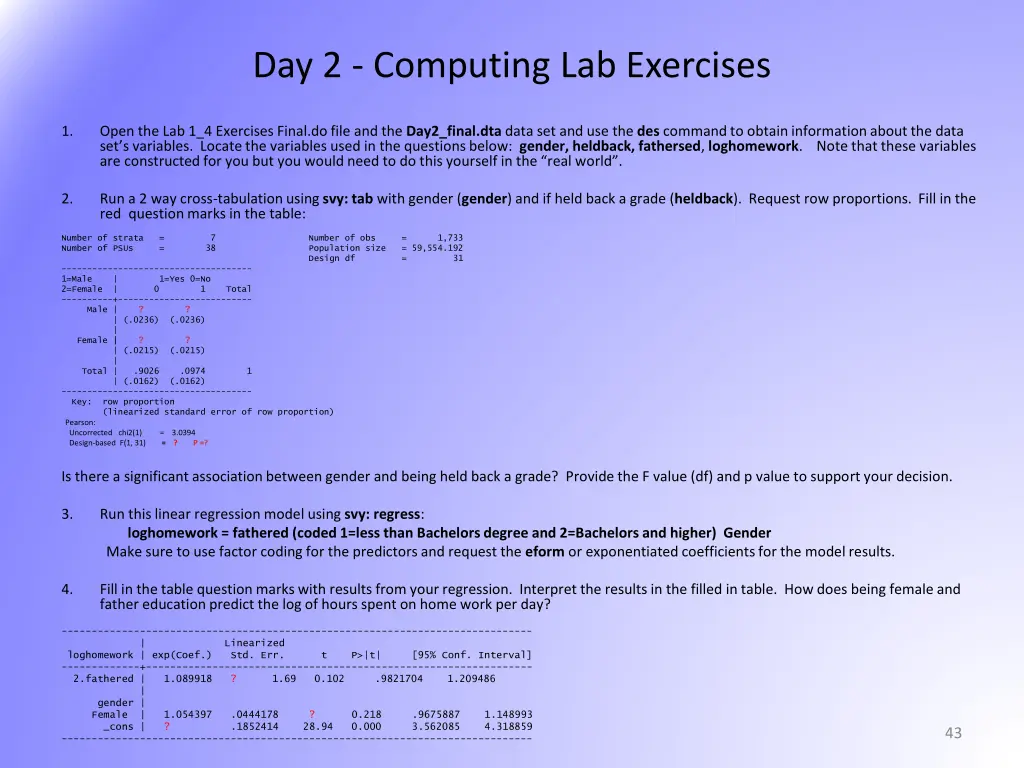 day 2 computing lab exercises