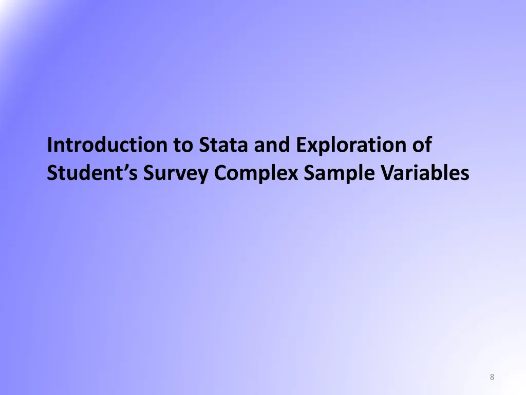 introduction to stata and exploration of student