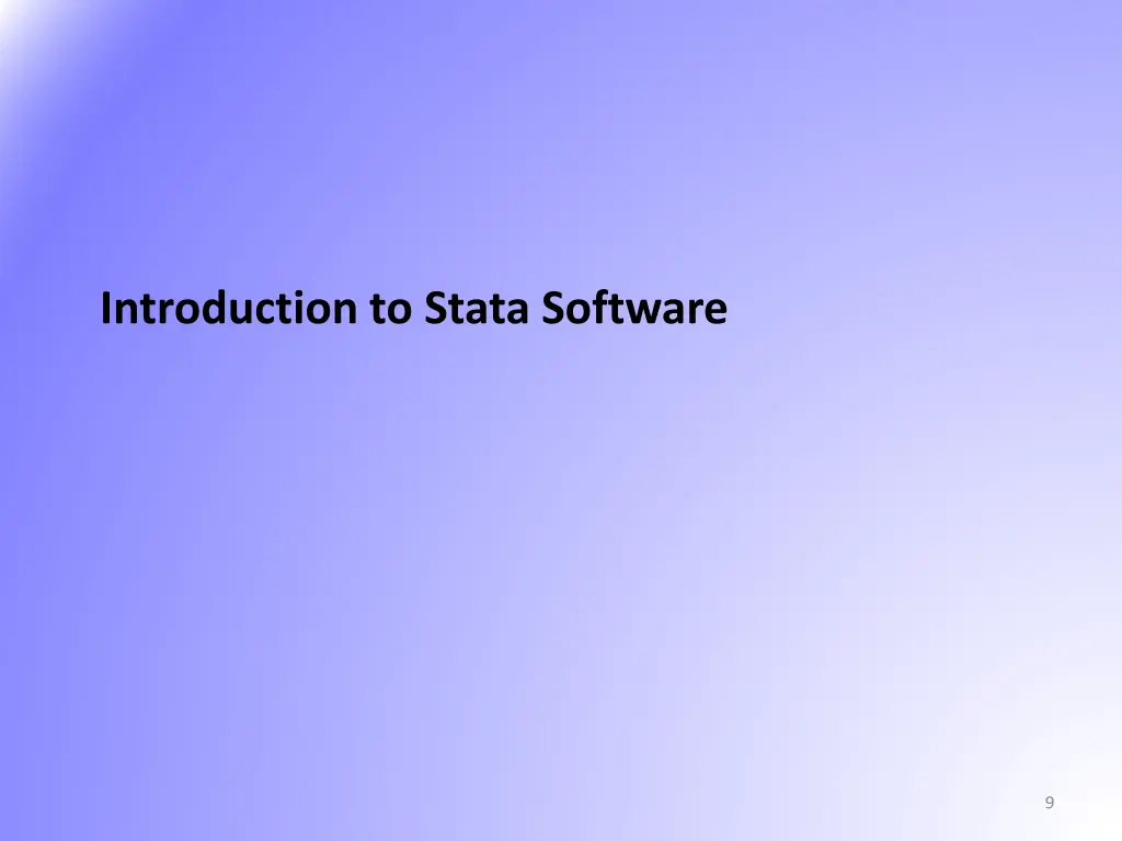 introduction to stata software