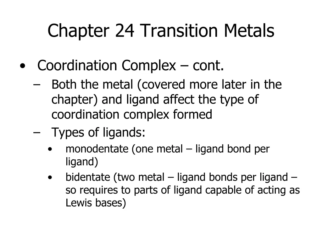 chapter 24 transition metals 1