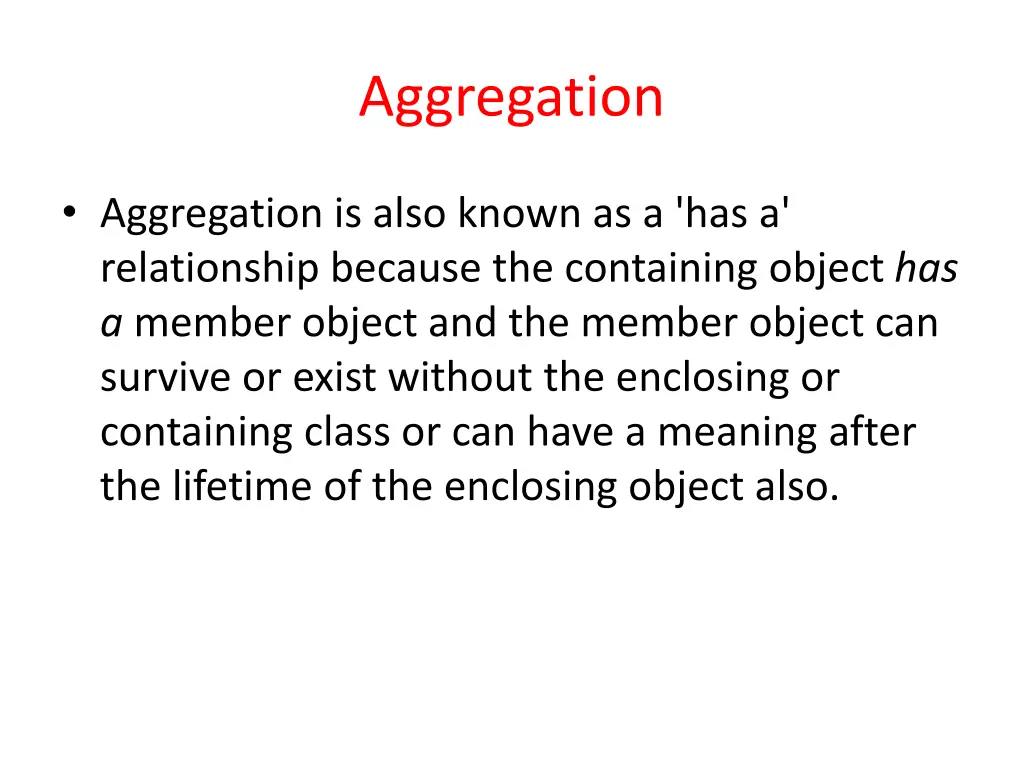 aggregation