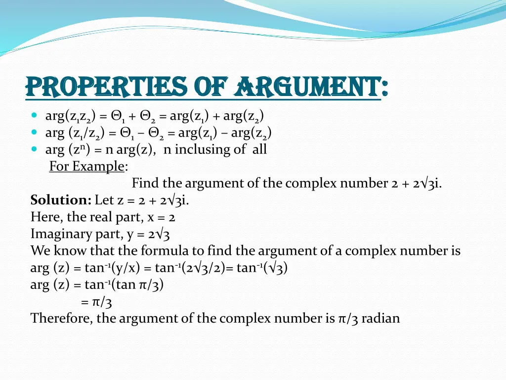 properties of argument properties of argument