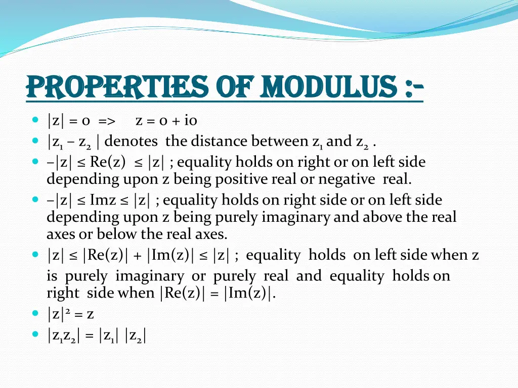 properties of modulus properties of modulus