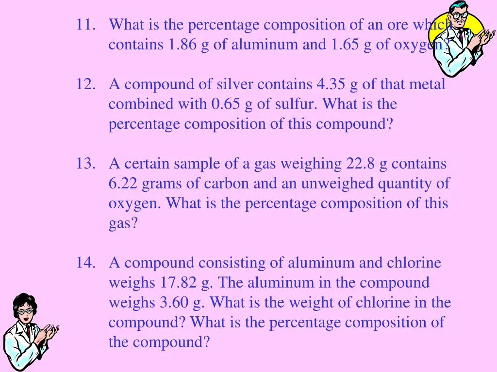 11 what is the percentage composition