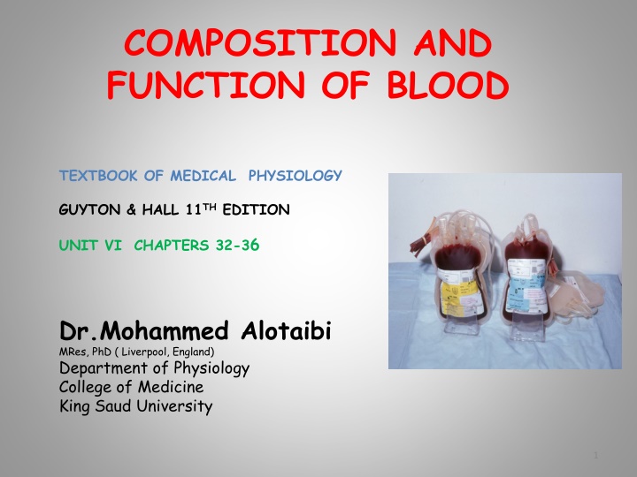 composition and function of blood