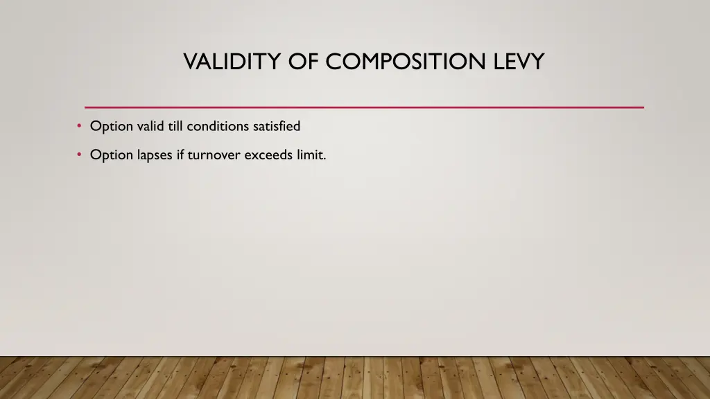 validity of composition levy