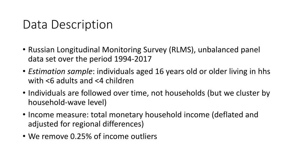 data description