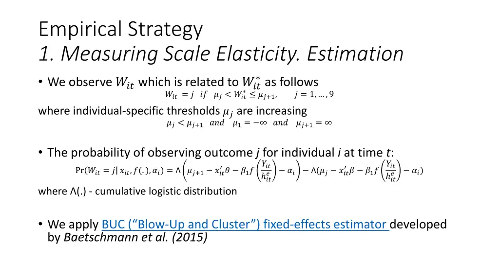 empirical strategy 1 measuring scale elasticity 1