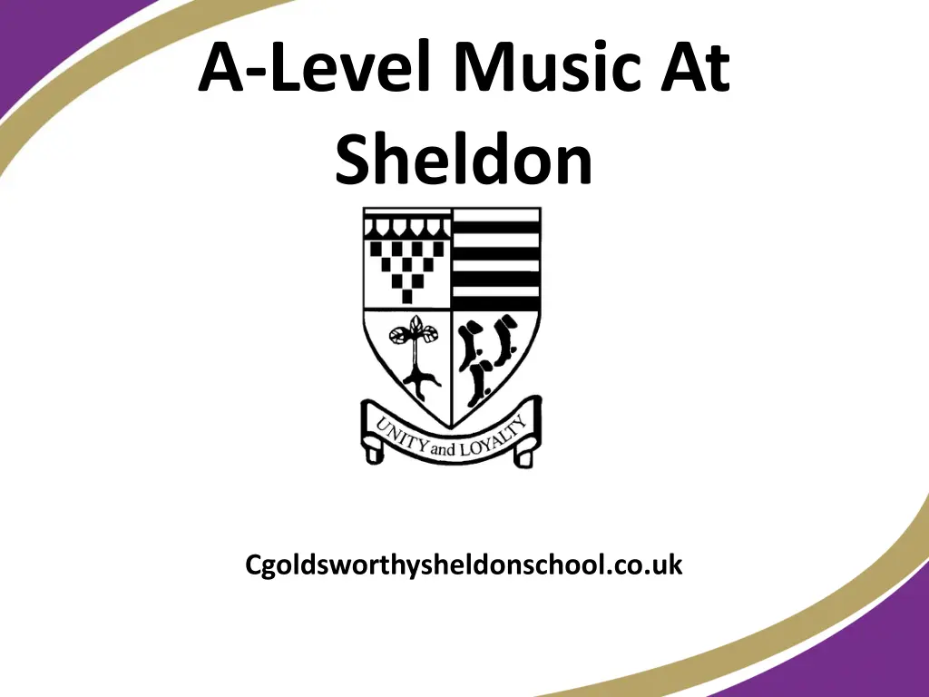 a level music at sheldon 1