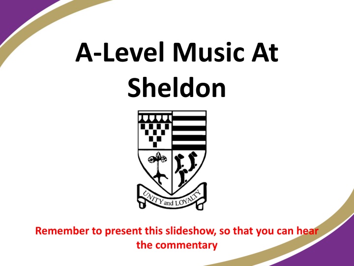 a level music at sheldon