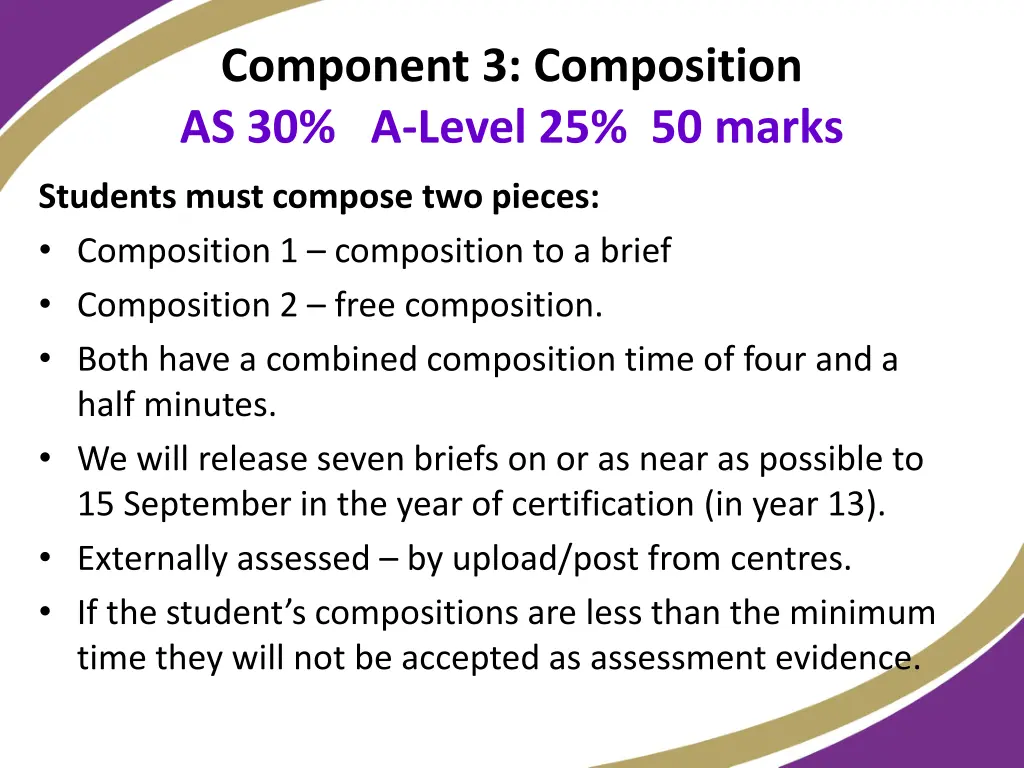 component 3 composition as 30 a level 25 50 marks