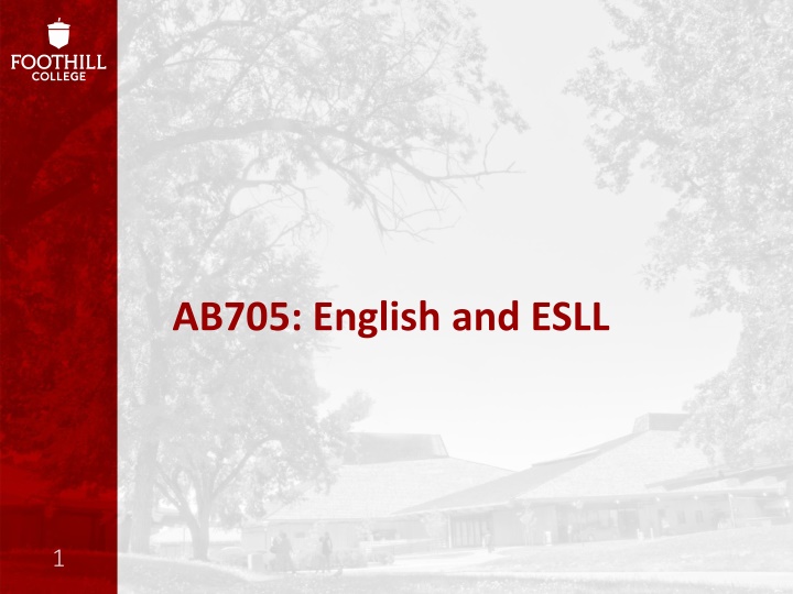 ab705 english and esll