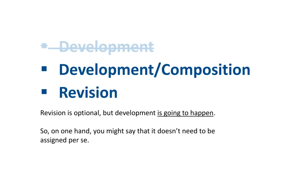 development development composition revision 1