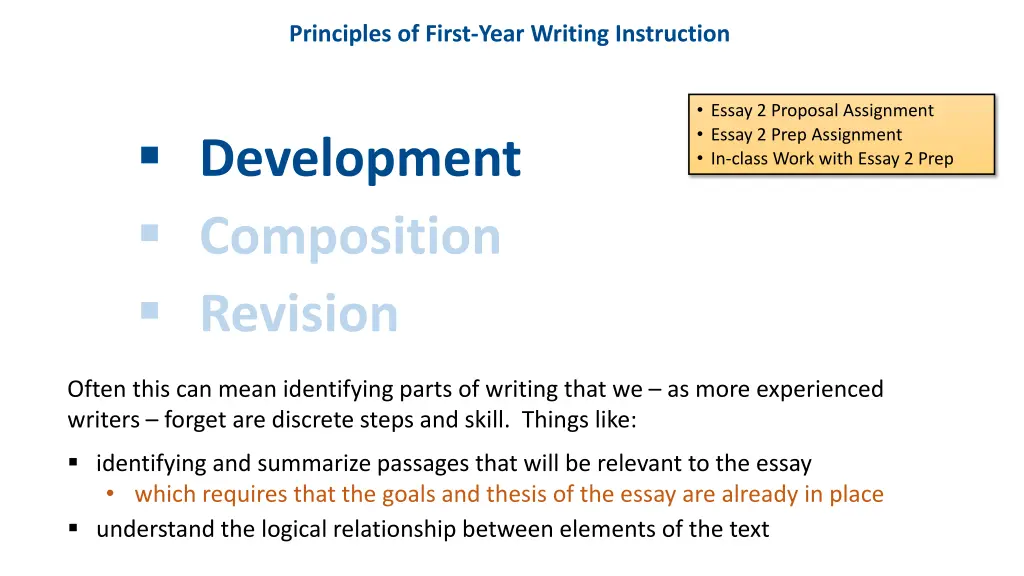 principles of first year writing instruction 5