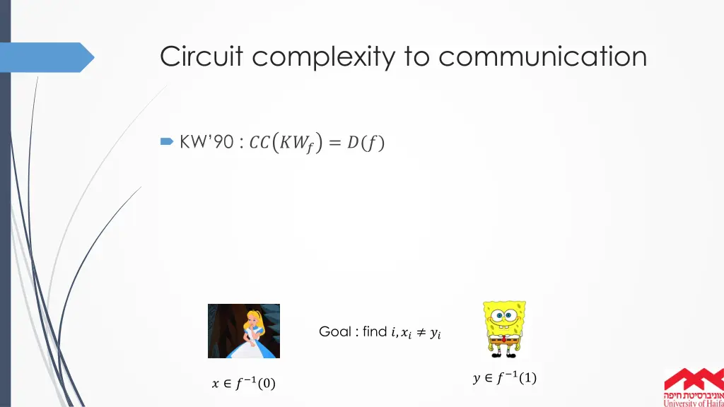 circuit complexity to communication