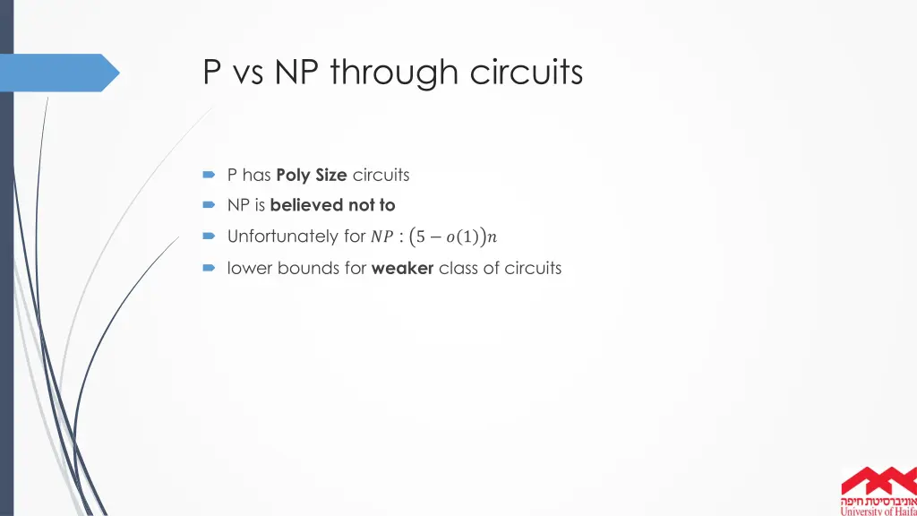 p vs np through circuits