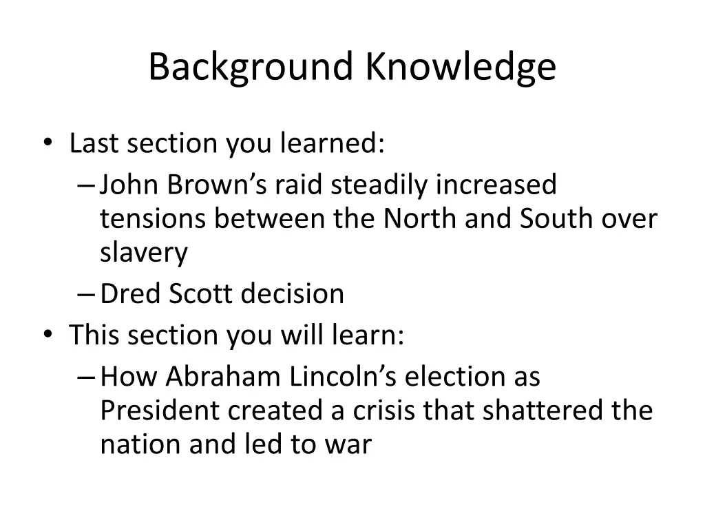 background knowledge