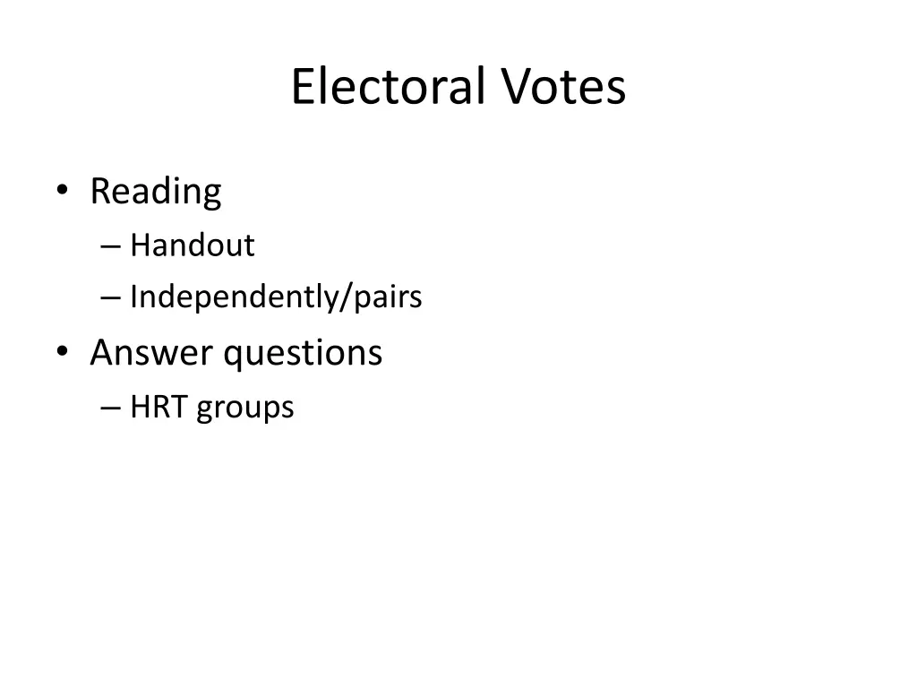 electoral votes