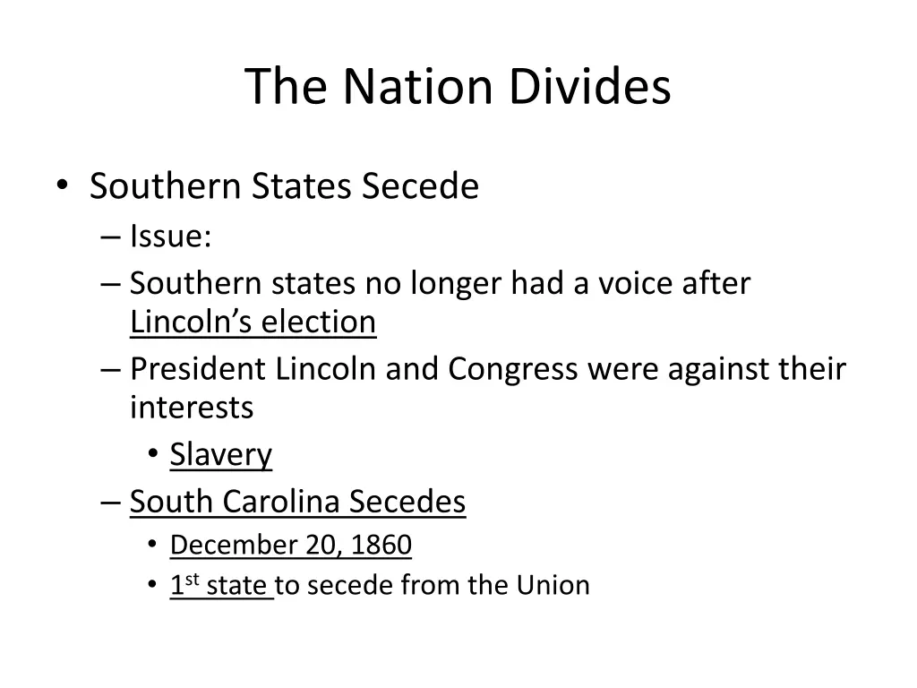 the nation divides 5