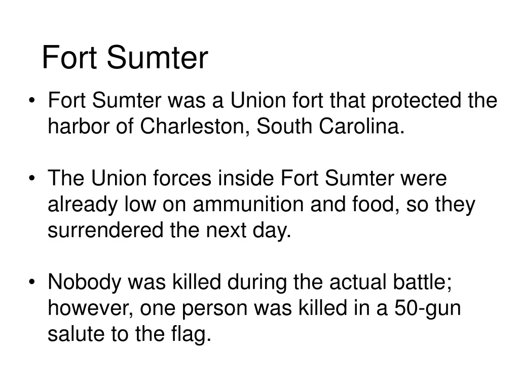 fort sumter